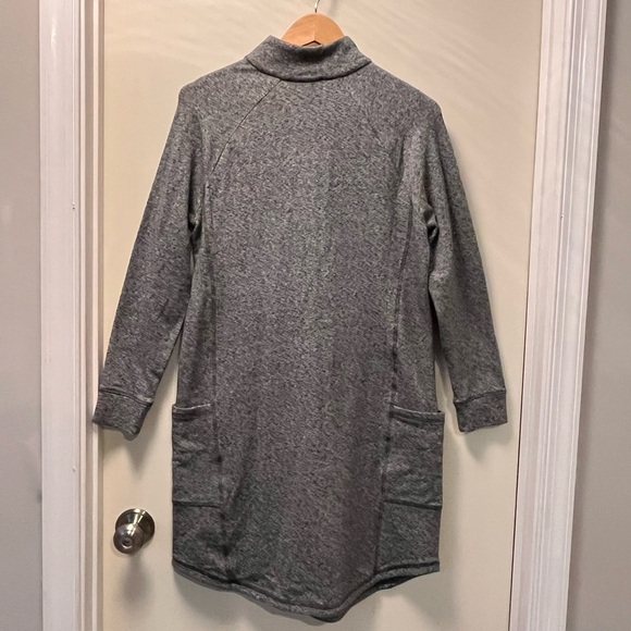 Talbots Asymmetrical zip terry dress Gray - MP with pockets! - Picture 6 of 12